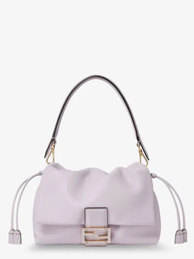 Fendi Women Mamma Baguette Medium Leather Crossbody Bag In Pink