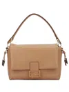 Fendi Women Mamma Baguette Medium Leather Shoulder Bag In Neutral