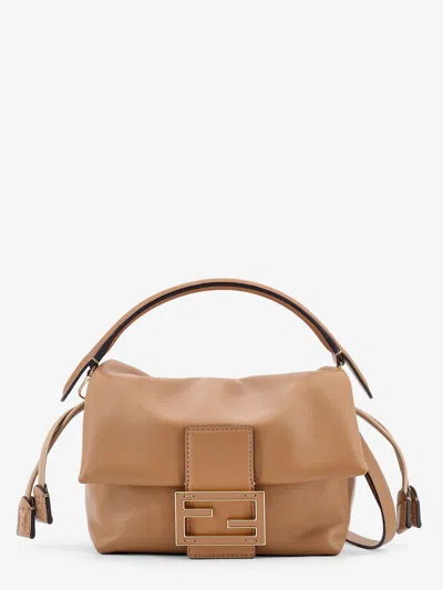Fendi Women Mamma Baguette Small Leather Crossbody Bag