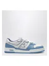 Fendi Flat Sole Calfskin Paneled Sneakers In Multi