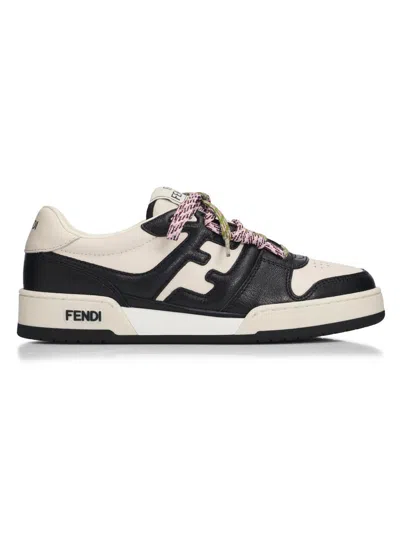 Fendi Women's Match Leather Low-top Sneakers