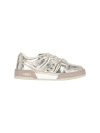Fendi Women's Match Nappa Laminata+ric.logo Sneaker In Silver