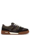 Fendi Match Monogram Low-top Sneakers In Black