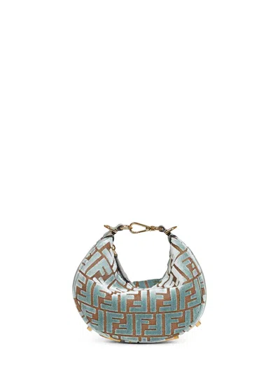 Fendi Women Matcha Green Graphy Mini Minibag In Multi