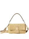 Fendi Viscose Fibre Crochet Medium Baguette Bag In White