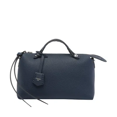 Fendi Women Medium Reversible By The Way Selleria Handbag In Blue