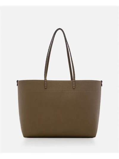 FENDI FENDI WOMEN MEDIUM ROLL LEATHER TOTE BAG