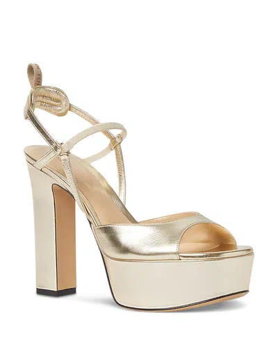 Fendi Women's Metallic Leather Platform Sandals In Gold