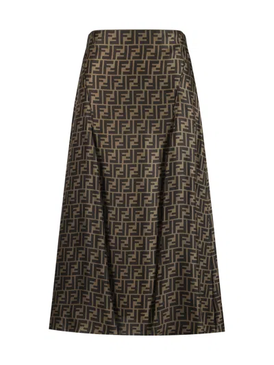 Fendi Midi Skirt In Multicolor