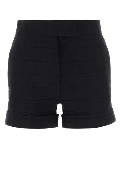 Fendi Women Midnight Blue Denim Shorts In Black