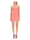 Fendi Mini Mirror Ff Motif Dress In Pink