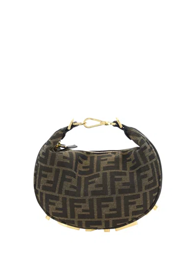 Fendi Women Mini Graph Handbag In Brown