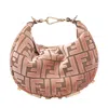 Fendi Graphy Mini Hobo Bag In Ff Jacquard Velvet In Pink