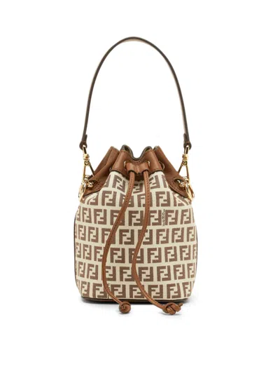 Fendi Women Mini Mon Tresor In Brown