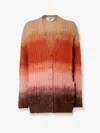 Fendi Gradient Knit Cardigan Featuring Front Pockets In Multi