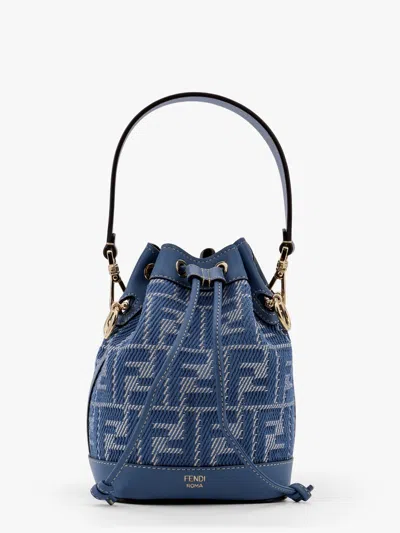 FENDI FENDI WOMEN MON TRESOR FF JACQUARD FABRIC BUCKET BAG