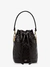 Fendi Women Mon Tresor Leather Bucket Bag In Black