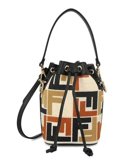 Fendi Multicolour Canvas Mini-bag With Ff Embroidery