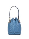 Fendi Mon Tresor Mini Leather Bucket Bag In Blue