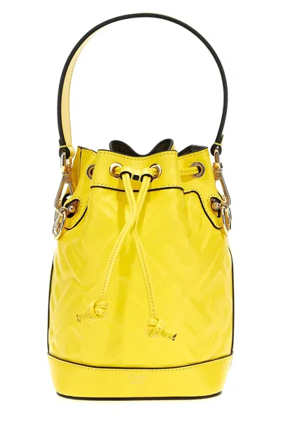 Fendi Mon Trésor Yellow Leather Shoulder Bag ()