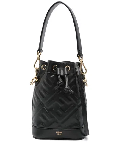 Fendi Women Mon Tresor Mini Leather Bucket Bag In Multi