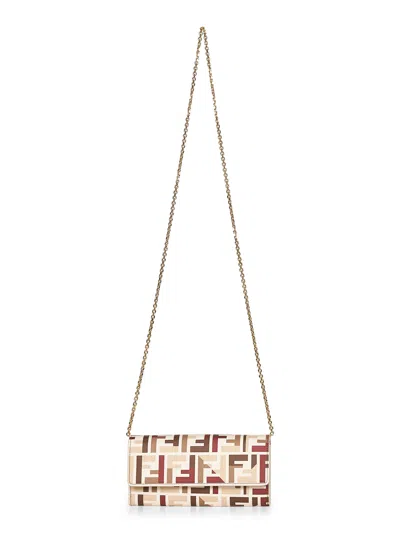 Fendi Women Multicolor  Roma Continental With Chain Wallet<br/>