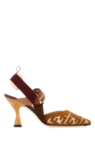 Fendi Women Multicolor Mesh Colibrã¬ Pumps