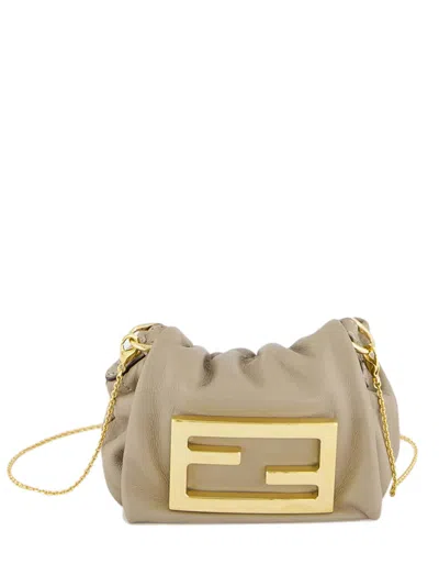 Fendi Women Nano Mamma Baguette In Cream
