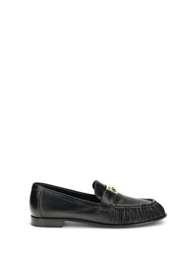 Fendi Nappa Leather Baguette Loafers Fringe Detail In Multi