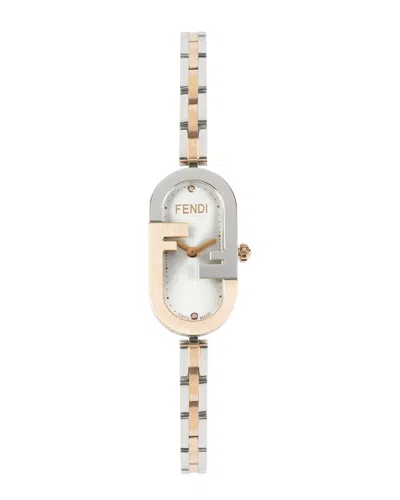 Fendi Women's O'lock Diamond Watch In Gold