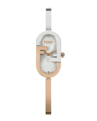 Fendi Women's O'lock Diamond Watch In Metallic