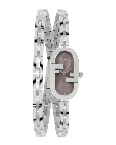 Fendi Women's O'lock Diamond Watch In Metallic