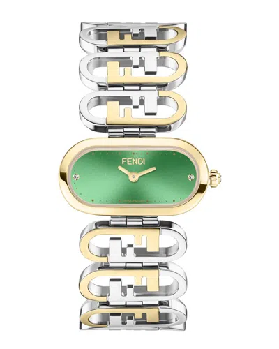 Fendi Women's O'lock Diamond Watch In Transparent