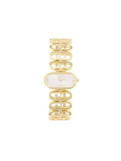 Fendi Women's O'lock Ip Goldtone Stainless Steel & 0.03 Tcw Diamond Bracelet Watch/28.3mm X 14.8mm