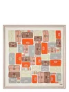 Fendi Women's Orange Silk Foulard Baguette | Fxt091aume In Multicolor