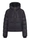 Fendi Women Padded Jacket In Ff Jacquard Technical Fabric In Blue