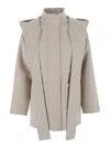 Fendi Women Parka Ff Double Wool In Gray