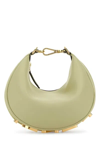 Fendi Women Pastel Green Leather Mini Graphy Handbag