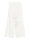 Fendi Lace-panel Trousers In White