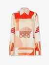 Fendi Patchwork Printed Long-sleeved Shirt In Multi