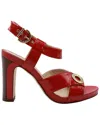 Fendi Women's Patent Leather Ankle Strap High Heel Sandal (authentic Pre-loved) In Red