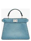 Fendi Petite Peekaboo Iseeu Leather Top Handle Bag In Laguna