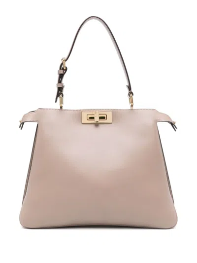 Fendi Women Peekaboo Medium Leather Handbag In Multicolor