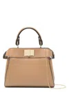 Fendi Peekaboo Nano Leather Mini Bag In Cappuccino