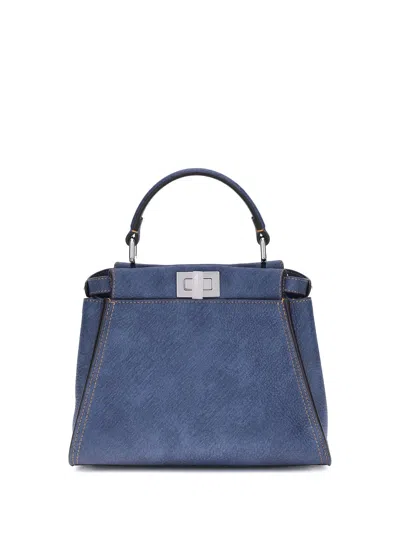 Fendi Women Peekaboo Mini Handbag In Blue