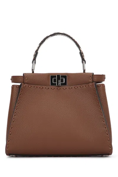 Fendi Women Peekaboo Mini Sell.macro Im In Brown
