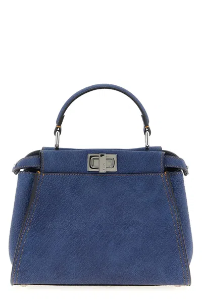 Fendi Women 'pekaboo Soft Mini' Handbag In Blue
