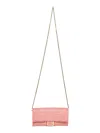 Fendi Women Pink Baguette Continental With Chain Wallet In Pink