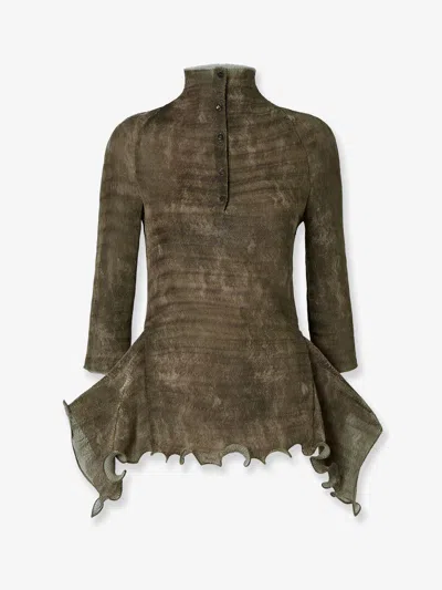 FENDI FENDI WOMEN PLEATED SHIRT