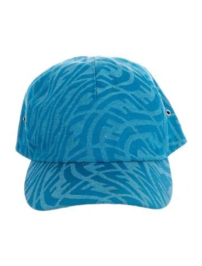 Pre-owned Fendi Women's Polyester Baseball Hat In Blue